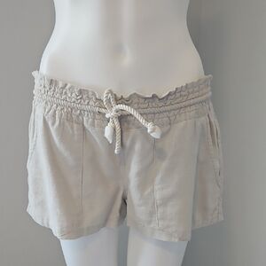 Roxy High Waist Cream Shorts